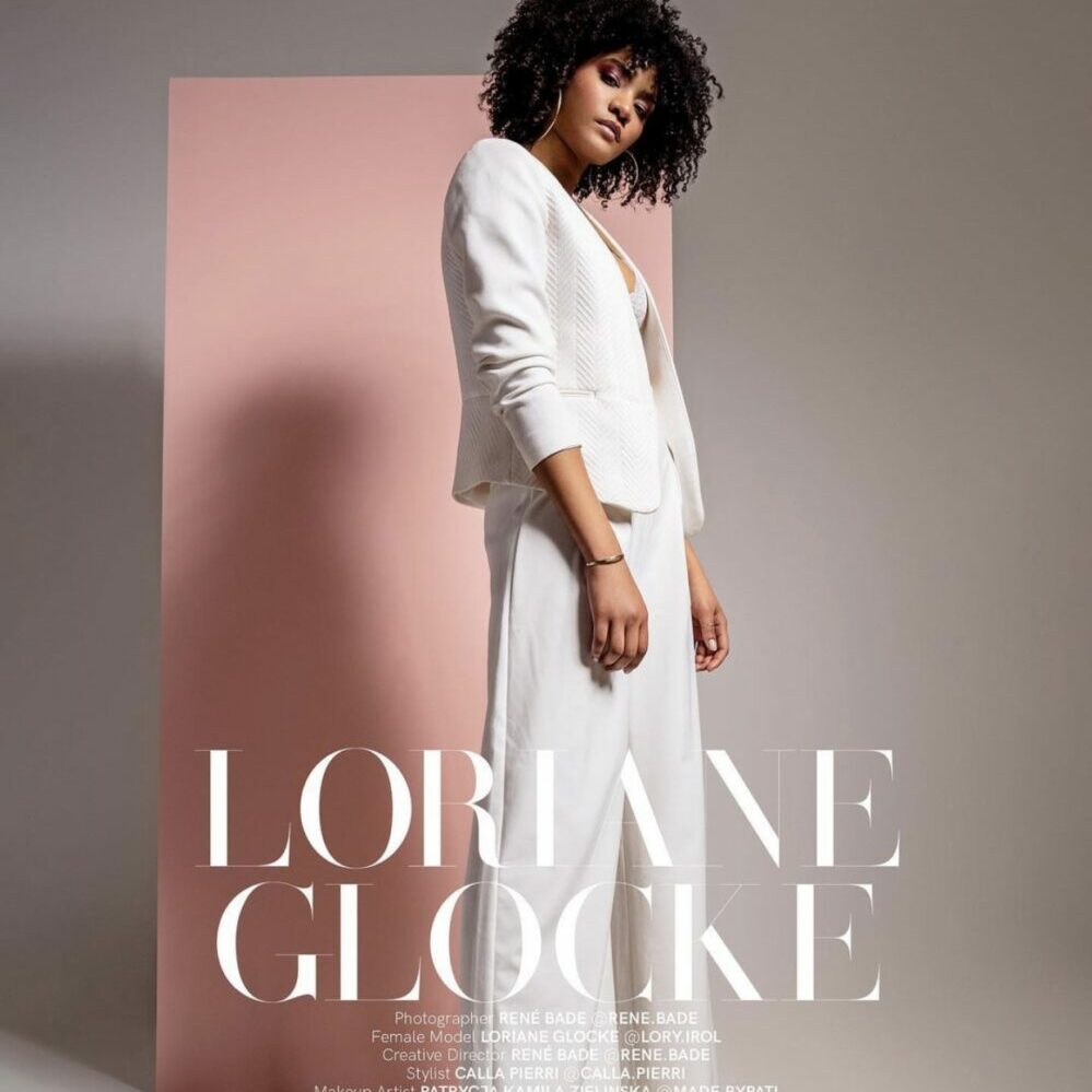 Modell auf Zeitschrift Loriane Glocke mit Make up von Patrycja Zielinska