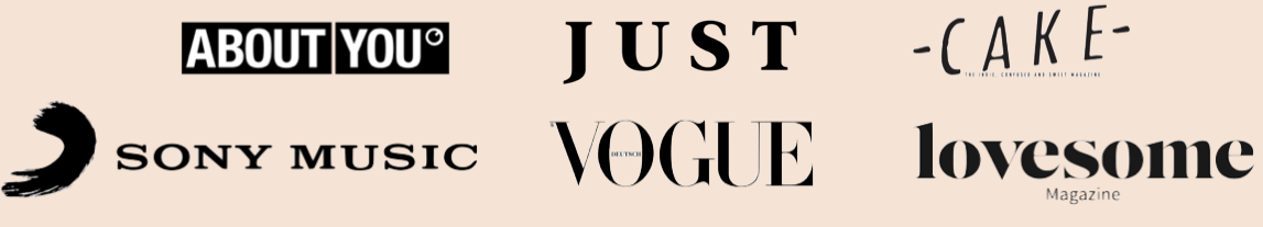Slider Brand Marken mit denen Patrycja Zielinska arbeitet (Vogue, About you...)