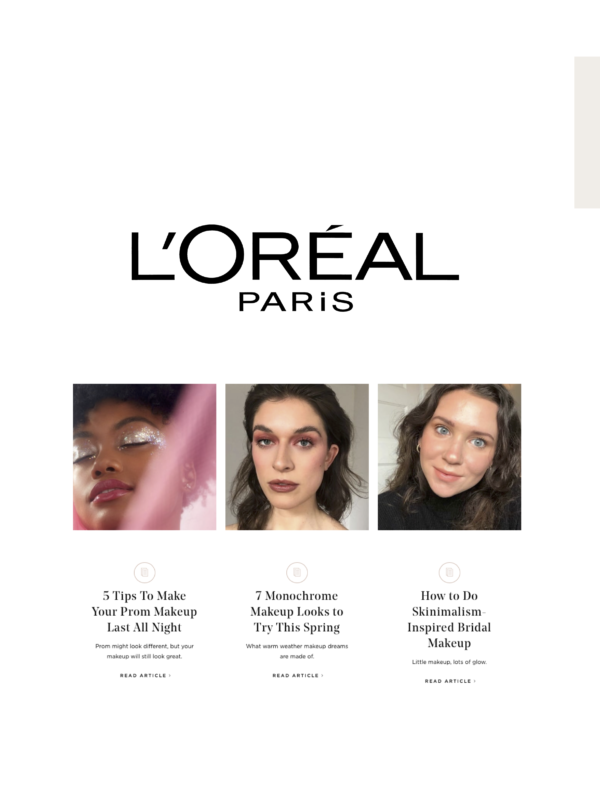 L'oréal Paris mit Artikel von Patrycja Zielinska